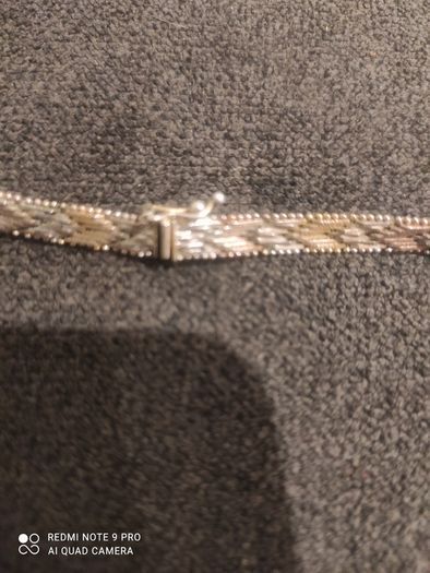 Vintage Chevron silver necklace