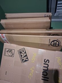 cardboard boxes