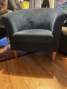 2 Matching Blue Bucket Chairs