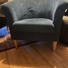 2 Matching Blue Bucket Chairs