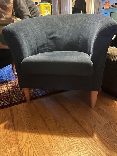 2 Matching Blue Bucket Chairs