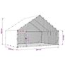 Chicken Coop with Roof Silver 300 x 200 x 190 cm Image 3