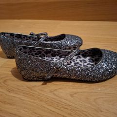 Girls grey sequin grey ballet next shoes