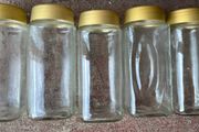 5 Large Glass Jars With Screw Lids