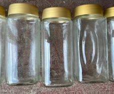 5 Large Glass Jars With Screw Lids