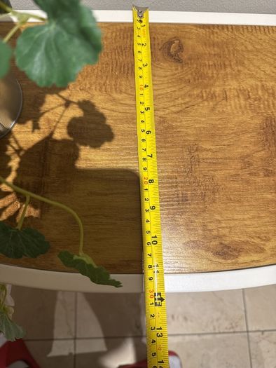 Modern Half-Moon Console Table + FREE Flower Pot