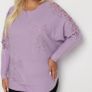 Beautiful Lavender Knit Top size 18 Image 2