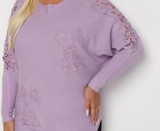Beautiful Lavender Knit Top size 18