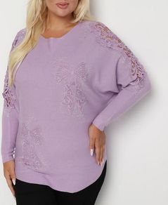 Beautiful Lavender Knit Top size 18