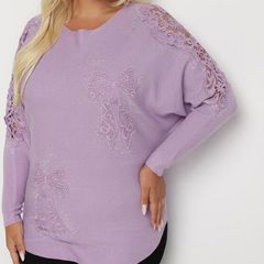 Beautiful Lavender Knit Top size 18