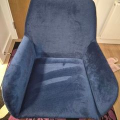 Blue Velvet Accent Armchair