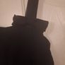 Juicy Couture 'New' Black Silk Ruffle Dress Textured Sleeveless Lined Lace Hem .. Size Medium .. Price Drop Image 6