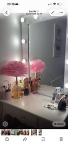 Dressing table with Hollywood mirror & stool