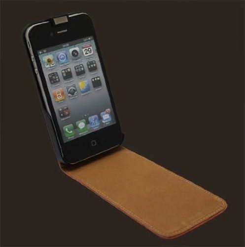 WHOLESALE 10 New Stylish Grip Flip Leather Case Cover Fits Apple Iphone 4s & 4