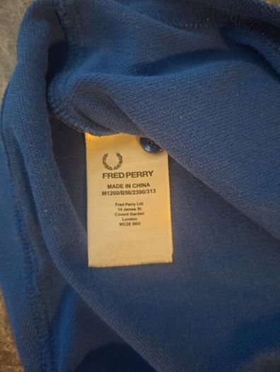 Fred Perry Men's M Twin Tipped Polo Royal Blue Yellow Stripe