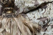 Magnificent Embossed Silk Curtains From Prestigious London Hotel Interlined 83in wide by 105in drop Several Pairs Av