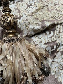 Magnificent Embossed Silk Curtains From Prestigious London Hotel Interlined 83in wide by 105in drop Several Pairs Av