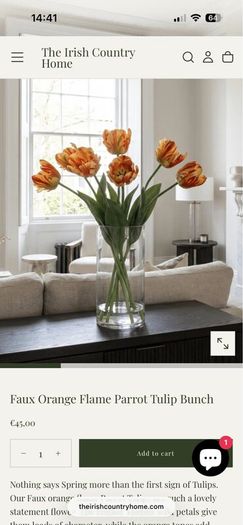 The Irish Country Home faux tulips