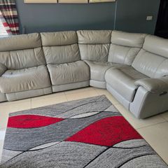 L shaped leather couch for sale