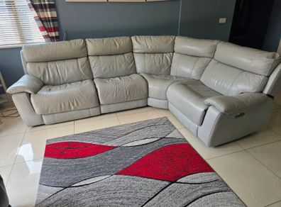 L shaped leather couch for sale