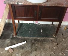 Antique marble washstand.