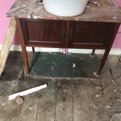 Antique marble washstand.