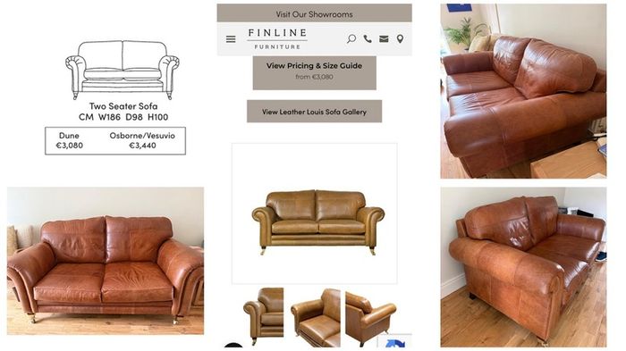 2 Seater Finline Sofa