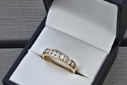 9ct Yellow Gold Natural Diamond Eternity Ring