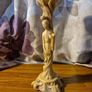 Rare Find. Vintage Resin Oriental Goddess Carved Statue/Holder Image 2