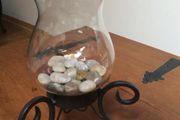 Candle holder &amp; stones
