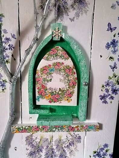 Enchanted fairy door/decorative shelf display