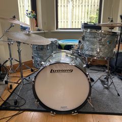 Vintage 1970s Ludwig Downbeat Kit in Sky Blue Pearl