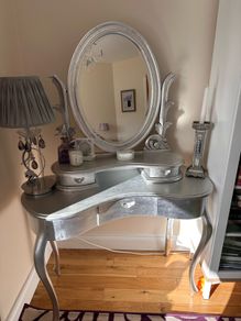 Silver antique dressing table