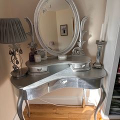 Silver antique dressing table