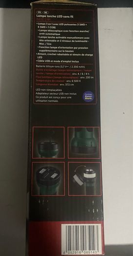 Cordless led rechargeable work inspection light torch 3 in 1 brand new