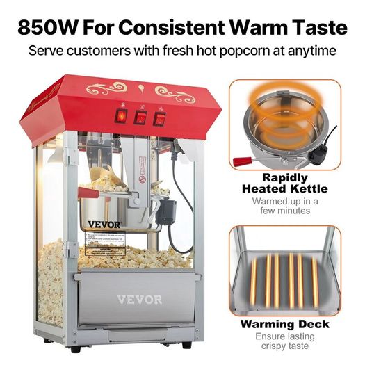 Popcorn Maker 8 Oz Kettle Makes 48 Cups per Batch