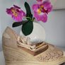 Boutique canvas and lace wedges Sz 40 (Fit 6 - 6.5 UK) Image 3
