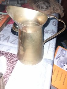 A Beautiful Old Brass Jug with Loop Handle, Postage Available on all my Items or Collection in Rochfortbridge Westmeath