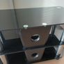 Tv Table /Unit  Black Glass Image 5
