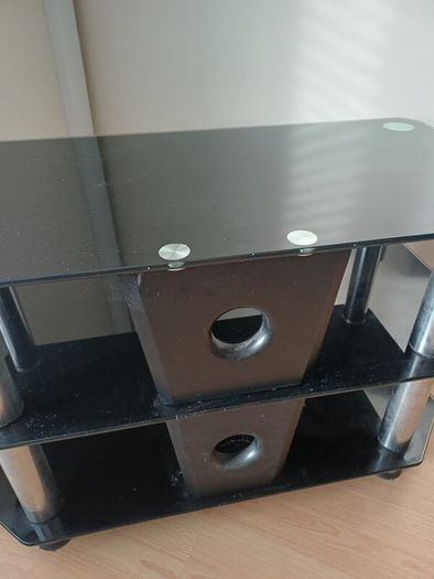 Tv Table /Unit  Black Glass