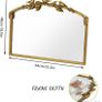 Antique Gold Baroque Mirror 64X48Hcm - Vintage Cast Iron Frame with Hand-Carved Resin Florals, Shatterproof Image 2
