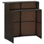 Garden Bar Table Brown 120x55x110 cm Poly Rattan Image 3