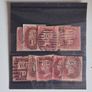 A rare lot of 10 penny red stamps, Star Issues 1854 to 1864 with high quality Central cancellations, Bullseye, sotn set. Image 7