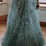 Sage Green Strapless Corset Ball Gown Image 4