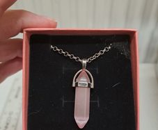 Rose Quartz crystal necklace