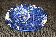 Charlotte Royal Crownford Burleigh England Bath Soap Dish Floral Blue &amp; White