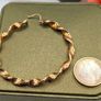 Vintage 9ct yellow gold twist hoop earrings Image 7