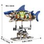Shark Building Set, Shark Sea Life Building Blocks Set with Display Stand and Lights, Block Gift for Kids and Adults 687pcs Image 3