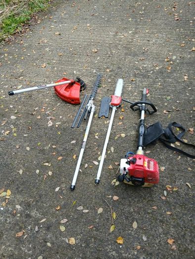 Petrol 4-in-1 Garden Multi-Tool Set (Hedge Trimmer, Strimmer, Pruner, Brushcutter)