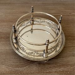 Antique silver plate coaster
